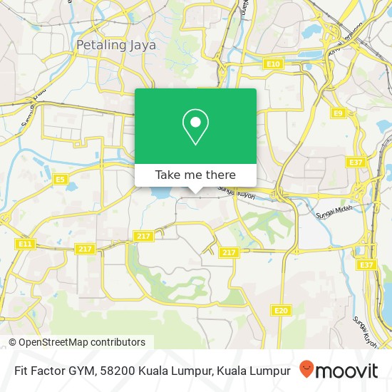 Peta Fit Factor GYM, 58200 Kuala Lumpur
