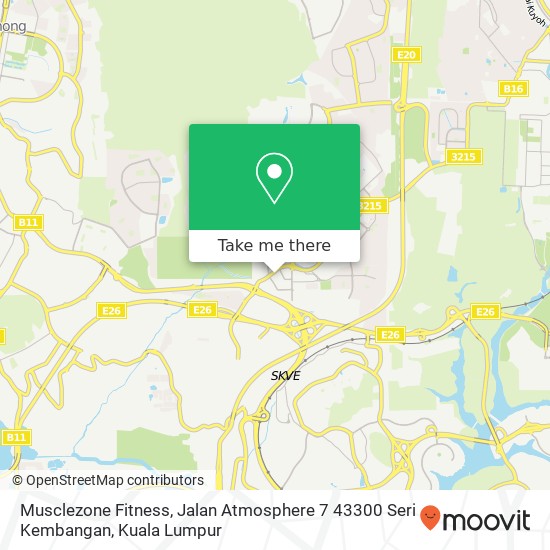 Peta Musclezone Fitness, Jalan Atmosphere 7 43300 Seri Kembangan