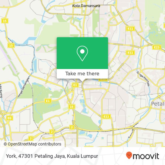 York, 47301 Petaling Jaya map