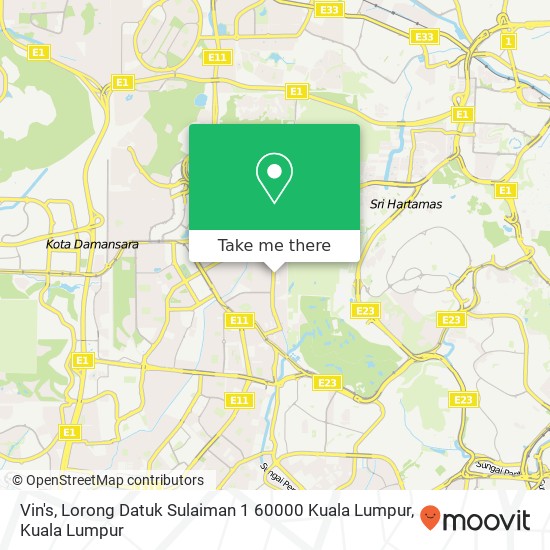 Peta Vin's, Lorong Datuk Sulaiman 1 60000 Kuala Lumpur
