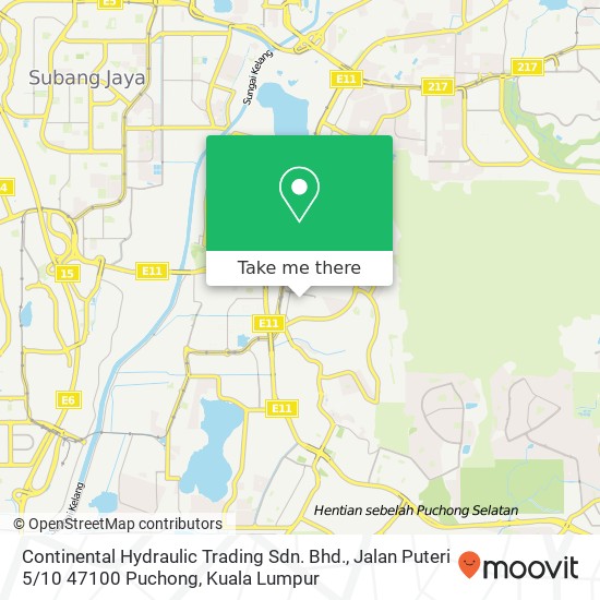 Continental Hydraulic Trading Sdn. Bhd., Jalan Puteri 5 / 10 47100 Puchong map