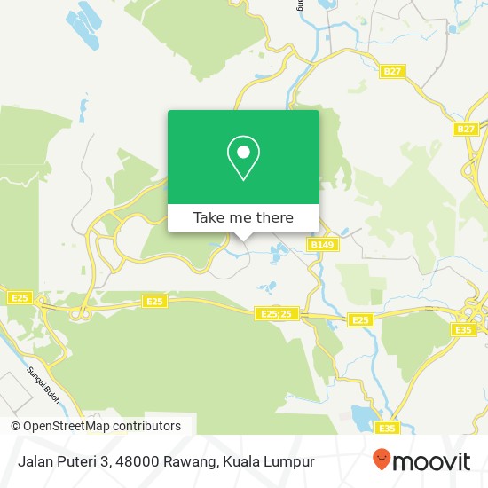 Peta Jalan Puteri 3, 48000 Rawang