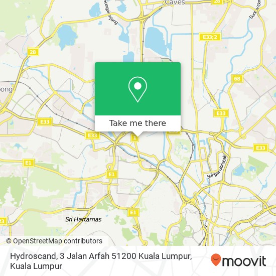 Hydroscand, 3 Jalan Arfah 51200 Kuala Lumpur map