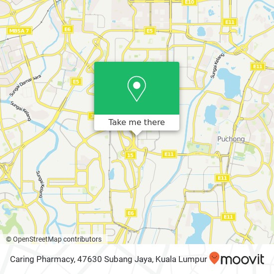 Caring Pharmacy, 47630 Subang Jaya map