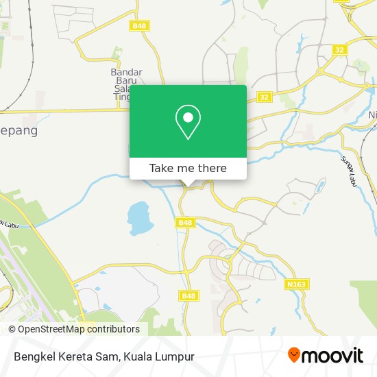 Bengkel Kereta Sam map