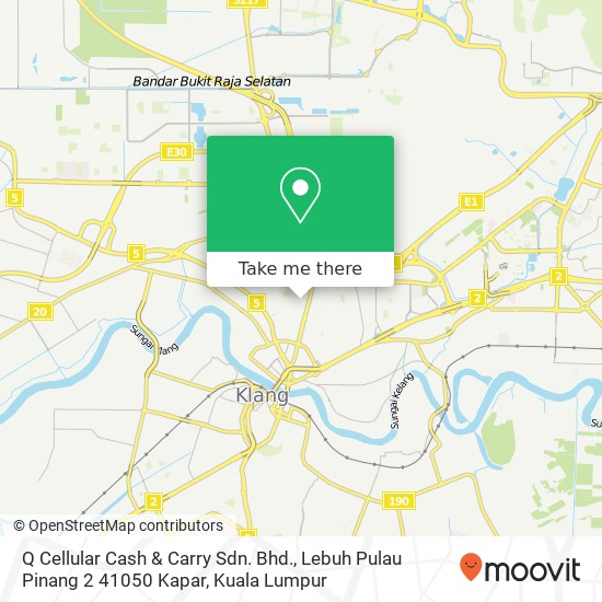 Q Cellular Cash & Carry Sdn. Bhd., Lebuh Pulau Pinang 2 41050 Kapar map