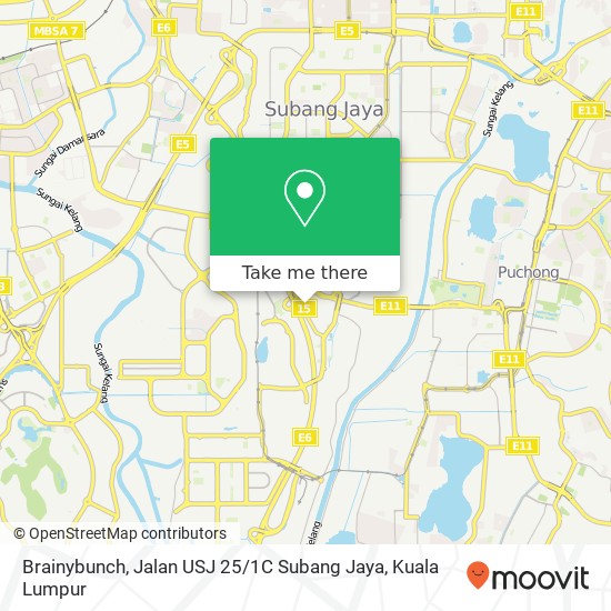 Brainybunch, Jalan USJ 25 / 1C Subang Jaya map