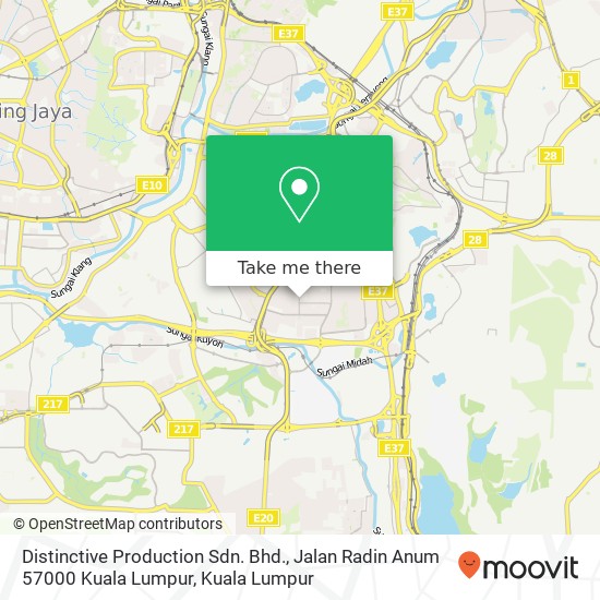 Distinctive Production Sdn. Bhd., Jalan Radin Anum 57000 Kuala Lumpur map