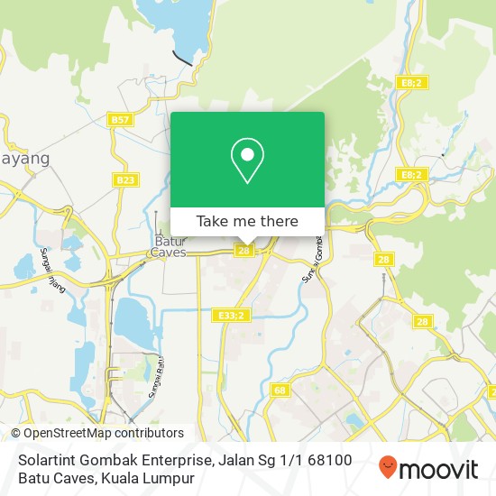 Solartint Gombak Enterprise, Jalan Sg 1 / 1 68100 Batu Caves map