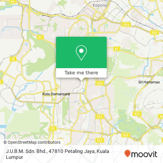 J.U.B.M. Sdn. Bhd., 47810 Petaling Jaya map