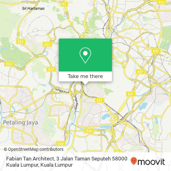 Fabian Tan Architect, 3 Jalan Taman Seputeh 58000 Kuala Lumpur map