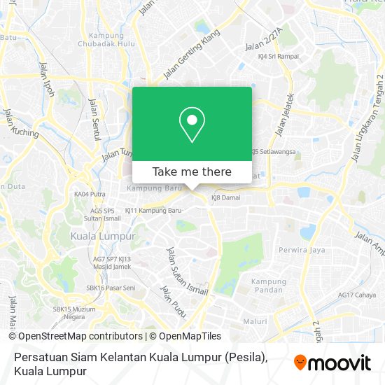 Peta Persatuan Siam Kelantan Kuala Lumpur (Pesila)