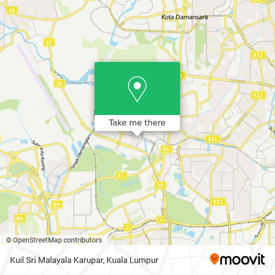Peta Kuil Sri Malayala Karupar