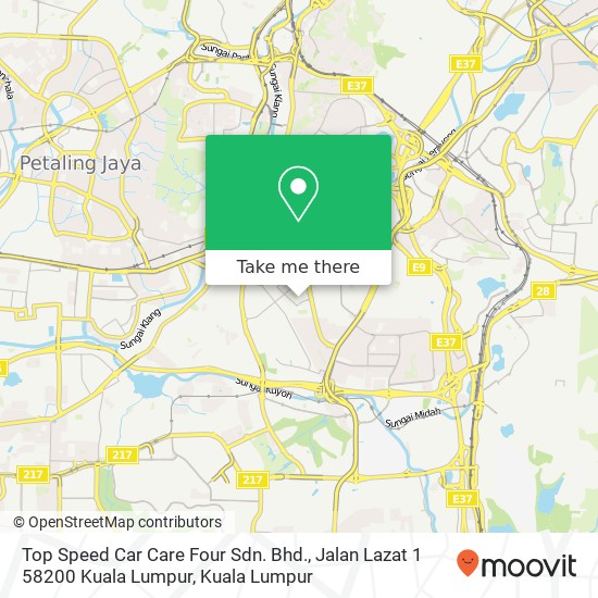 Peta Top Speed Car Care Four Sdn. Bhd., Jalan Lazat 1 58200 Kuala Lumpur