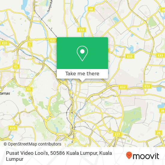 Pusat Video Looi's, 50586 Kuala Lumpur map