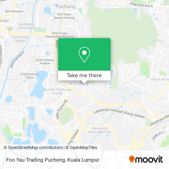 Foo Yau Trading Puchong map