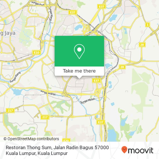 Restoran Thong Sum, Jalan Radin Bagus 57000 Kuala Lumpur map