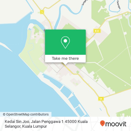 Peta Kedai Sin Joo, Jalan Penggawa 1 45000 Kuala Selangor