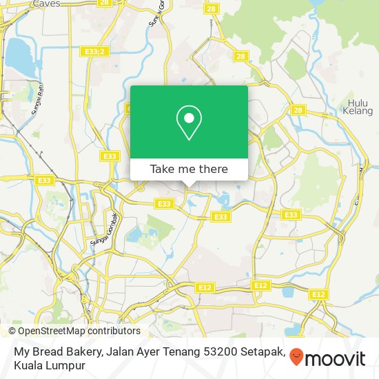 My Bread Bakery, Jalan Ayer Tenang 53200 Setapak map