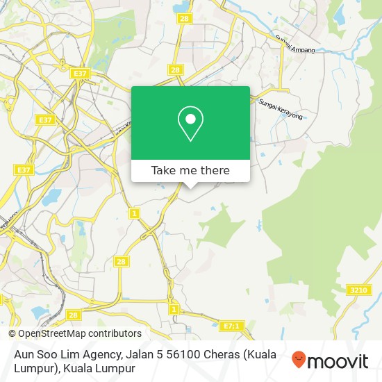 Aun Soo Lim Agency, Jalan 5 56100 Cheras (Kuala Lumpur) map