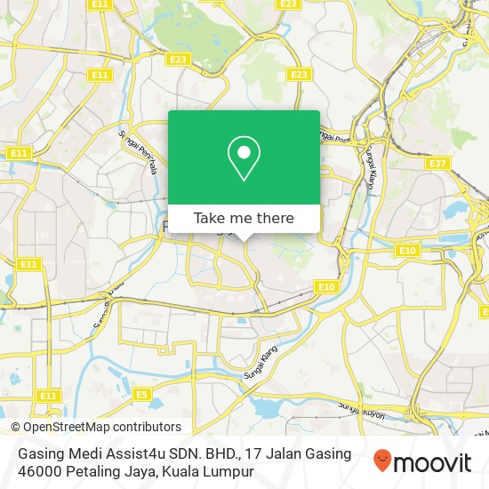 Gasing Medi Assist4u SDN. BHD., 17 Jalan Gasing 46000 Petaling Jaya map