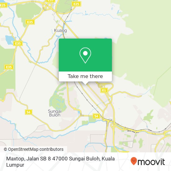 Maxtop, Jalan SB 8 47000 Sungai Buloh map