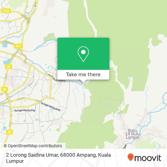 Peta 2 Lorong Saidina Umar, 68000 Ampang