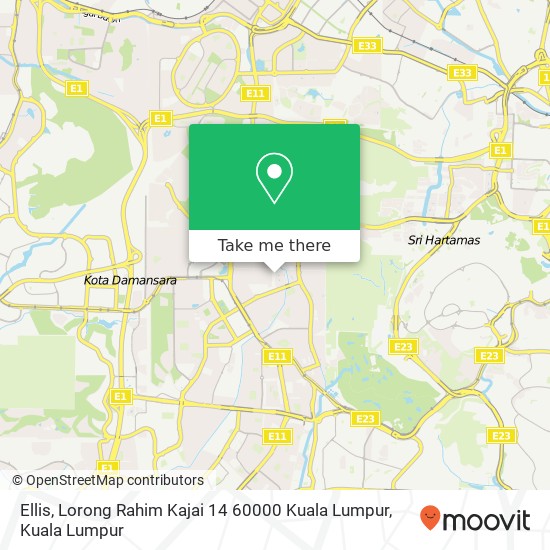 Peta Ellis, Lorong Rahim Kajai 14 60000 Kuala Lumpur