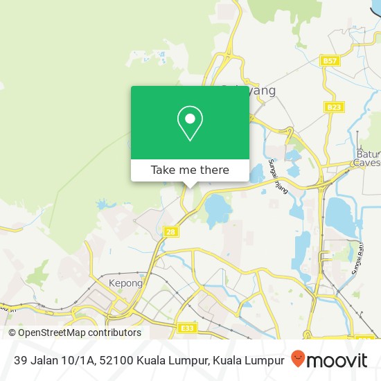 Peta 39 Jalan 10 / 1A, 52100 Kuala Lumpur