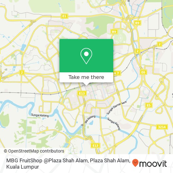 Peta MBG FruitShop @Plaza Shah Alam, Plaza Shah Alam