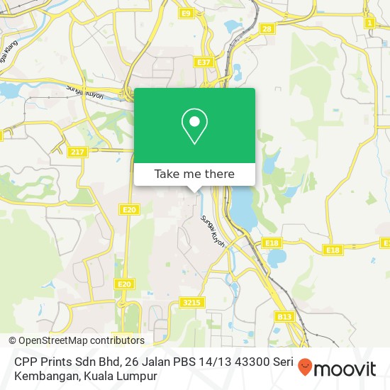 CPP Prints Sdn Bhd, 26 Jalan PBS 14 / 13 43300 Seri Kembangan map