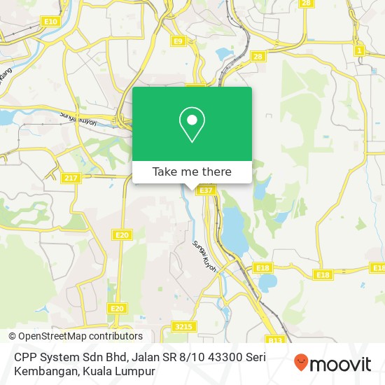 Peta CPP System Sdn Bhd, Jalan SR 8 / 10 43300 Seri Kembangan