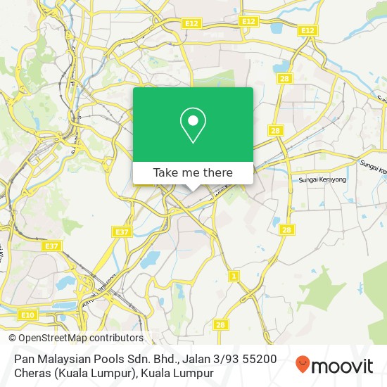 Peta Pan Malaysian Pools Sdn. Bhd., Jalan 3 / 93 55200 Cheras (Kuala Lumpur)