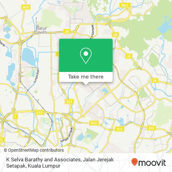 K Selva Barathy and Associates, Jalan Jerejak Setapak map