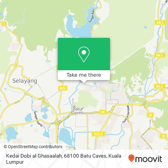 Peta Kedai Dobi al Ghasaalah, 68100 Batu Caves