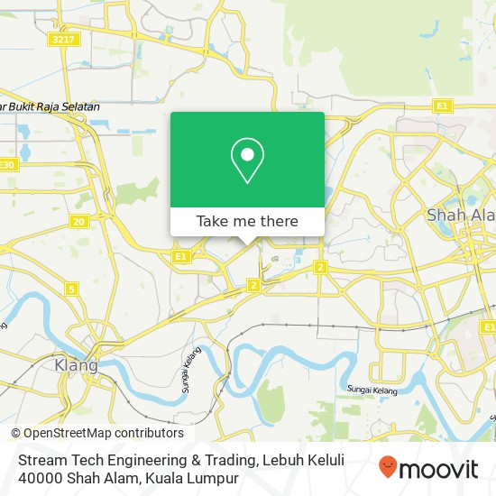 Peta Stream Tech Engineering & Trading, Lebuh Keluli 40000 Shah Alam