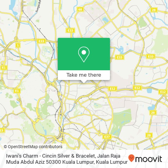 Peta Iwani's Charm - Cincin Silver & Bracelet, Jalan Raja Muda Abdul Aziz 50300 Kuala Lumpur
