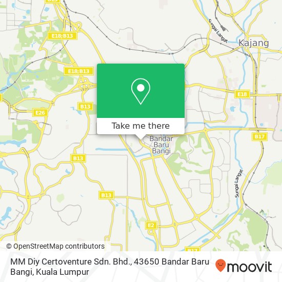 Peta MM Diy Certoventure Sdn. Bhd., 43650 Bandar Baru Bangi