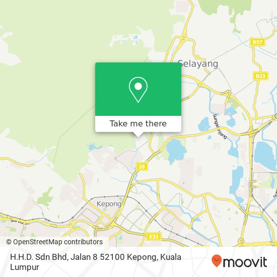 Peta H.H.D. Sdn Bhd, Jalan 8 52100 Kepong