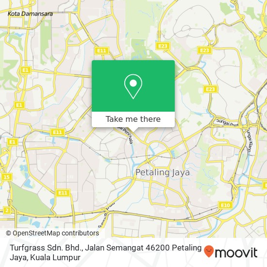 Turfgrass Sdn. Bhd., Jalan Semangat 46200 Petaling Jaya map