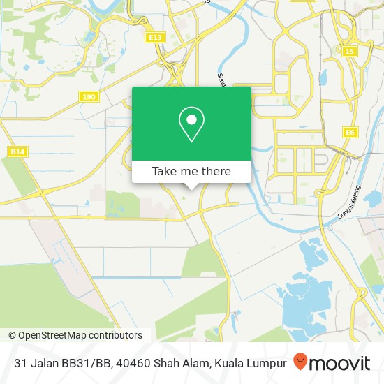 Peta 31 Jalan BB31 / BB, 40460 Shah Alam