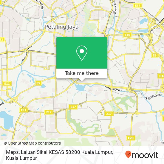 Peta Meps, Laluan Sikal KESAS 58200 Kuala Lumpur