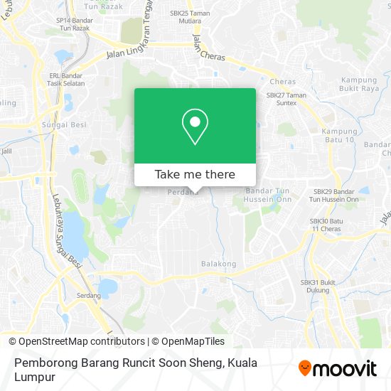 Peta Pemborong Barang Runcit Soon Sheng