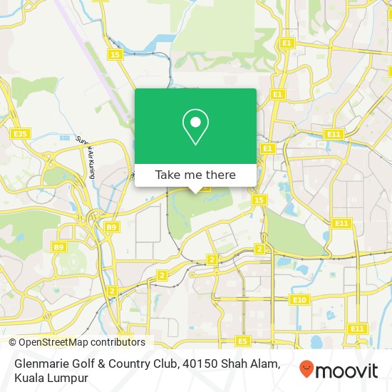 Glenmarie Golf & Country Club, 40150 Shah Alam map
