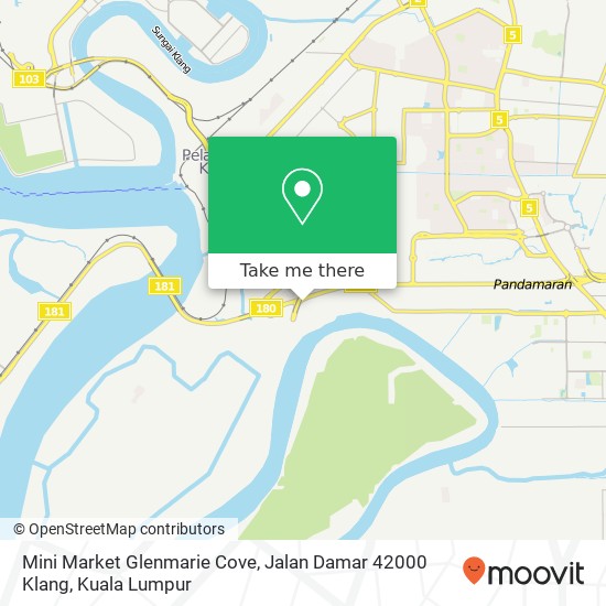 Peta Mini Market Glenmarie Cove, Jalan Damar 42000 Klang