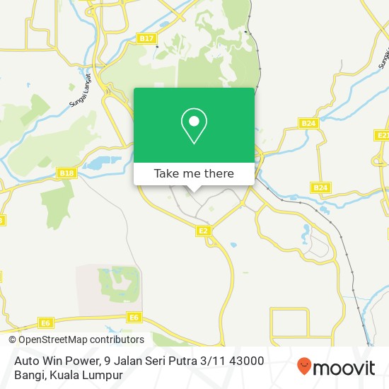 Peta Auto Win Power, 9 Jalan Seri Putra 3 / 11 43000 Bangi