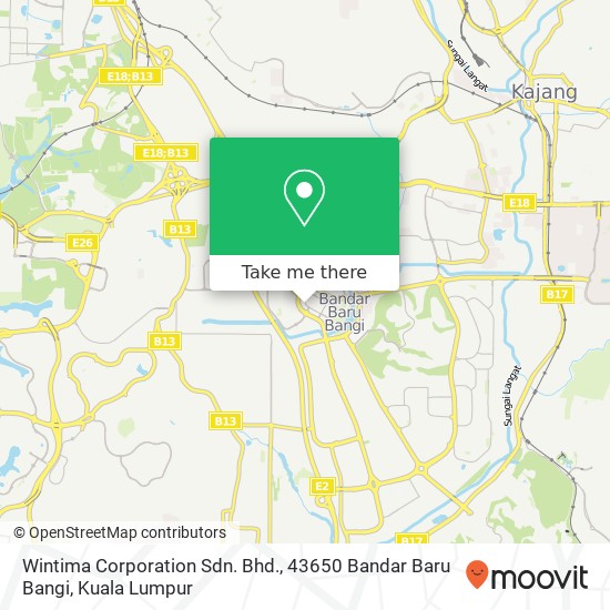 Wintima Corporation Sdn. Bhd., 43650 Bandar Baru Bangi map
