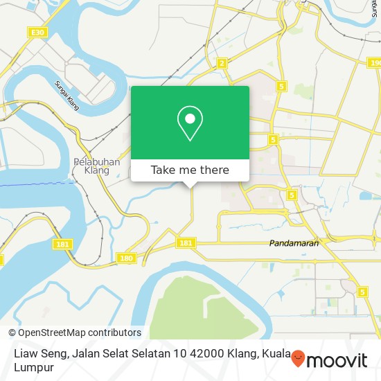 Liaw Seng, Jalan Selat Selatan 10 42000 Klang map