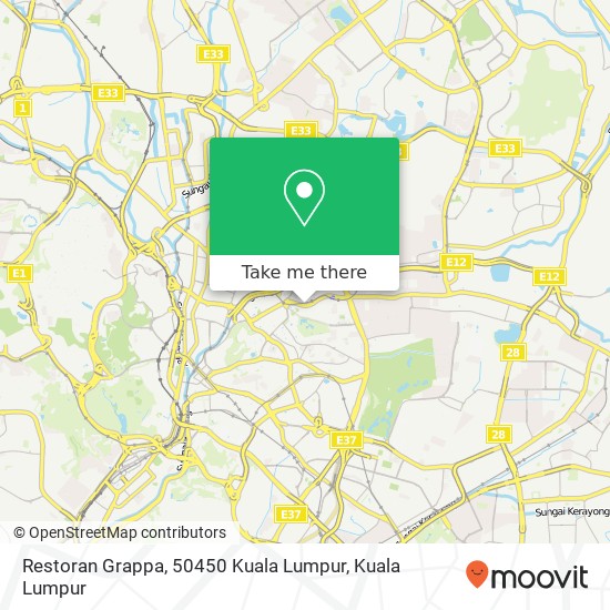 Peta Restoran Grappa, 50450 Kuala Lumpur