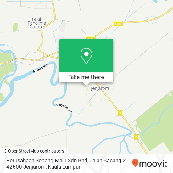 Peta Perusahaan Sepang Maju Sdn Bhd, Jalan Bacang 2 42600 Jenjarom